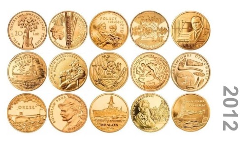 Zdjęcie oferty: Komplet 15 monet 2 zł GN z 2012 roku. Mennicze.