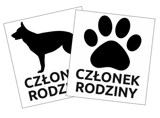 Zdjęcie oferty: Naklejka na samochód CZŁONEK RODZINY WZORY 15 cm