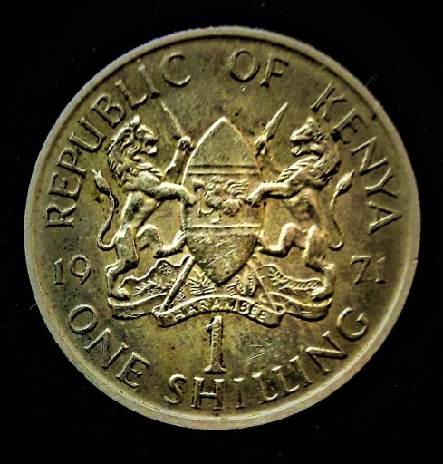 Zdjęcie oferty: 1  SHILLING---1971---KENYA-   -Z  Legendą.