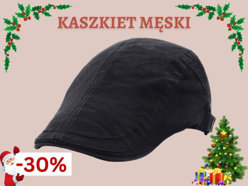 Zdjęcie oferty: KASZKIET MĘSKI CZARNY CZAPKA Z DASZKIEM - PREZENT