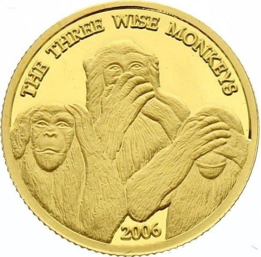 Zdjęcie oferty: SOMALIA 4000 SHILLINGS 2006 THREE WISE MONKEYS