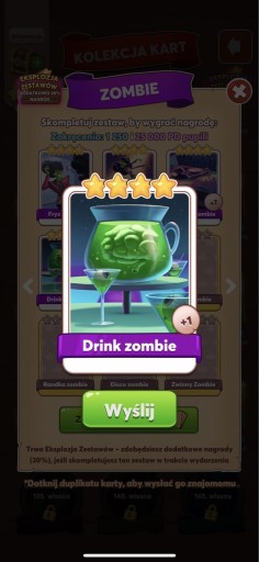 Zdjęcie oferty: Coin master Drink zombie