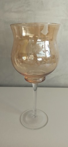 Zdjęcie oferty: Kielich szklany świecznik szkło bursztynowe
