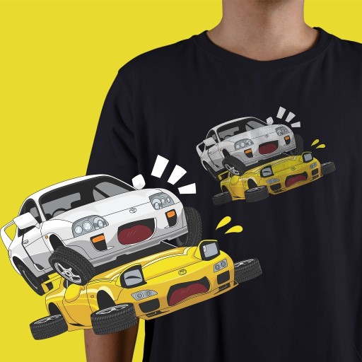 Zdjęcie oferty: Koszulki T-shirt SUPRA ON RX7 JDM JAPAN CARS