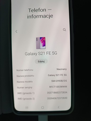 Zdjęcie oferty: Samsung Galaxy S21 FE 5G 128GB Lawenda stan bardzo dobry BCM!