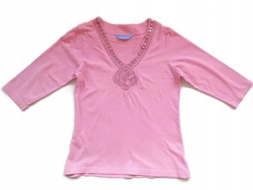 Zdjęcie oferty: Różowa bluzka damska rękaw 3/4 rozm. 40