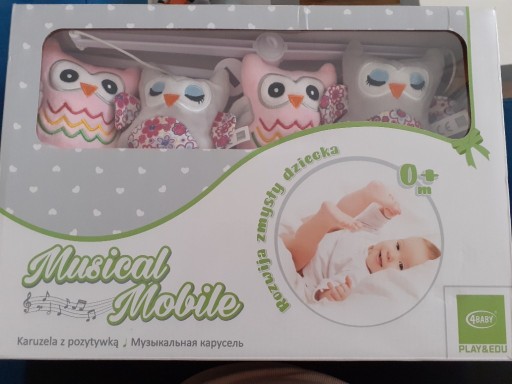 Zdjęcie oferty: Karuzelka do łóżeczka, z pozytywką, pluszowa,4BABY