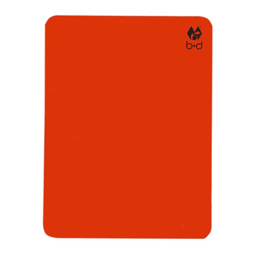 Zdjęcie oferty: Czerwona kartka sędziowska B+D w wymiarach 12x9 cm
