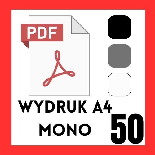 Zdjęcie oferty: Wydruk MONO Drukowanie PDF A4 - 50 stron