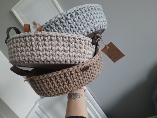 Zdjęcie oferty: Koszyczek ze sznurka bawełnianego handmade