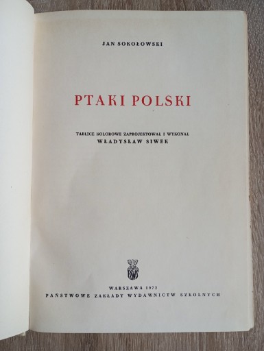 Zdjęcie oferty: Książka Ptaki Polski unikat atlas 