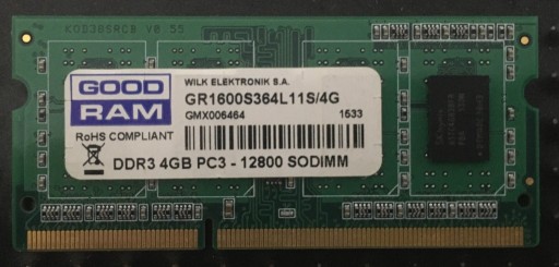 Zdjęcie oferty: RAM 4GB do laptopa
