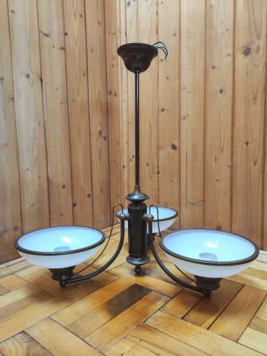 Zdjęcie oferty: Lampa sufitowa i 2 lampki mosiężne 