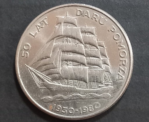 Zdjęcie oferty: 20 zł z 1980r. 50 lat daru pomorza 