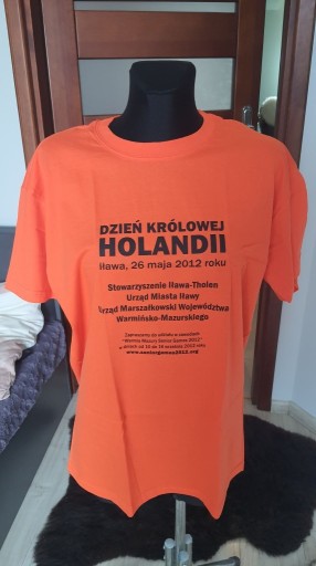 Zdjęcie oferty: Męska pomarańczowa koszulka na krótki rękaw r. L