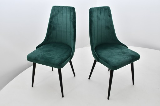 Zdjęcie oferty: 4 krzesła zielony welur