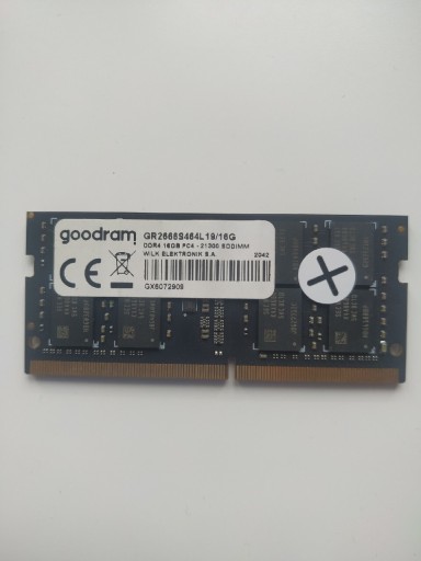 Zdjęcie oferty: GOODRAM 16GB [2x16B 2666MHz DDR4 CL19 SODIMM