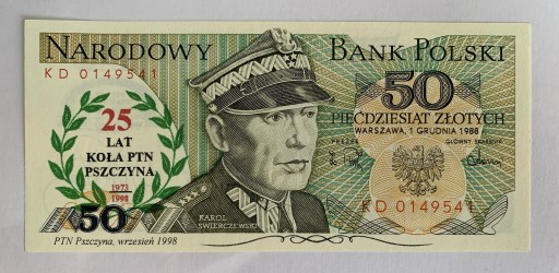 Zdjęcie oferty: 50 ZŁ  1988 rok  banknot PRL