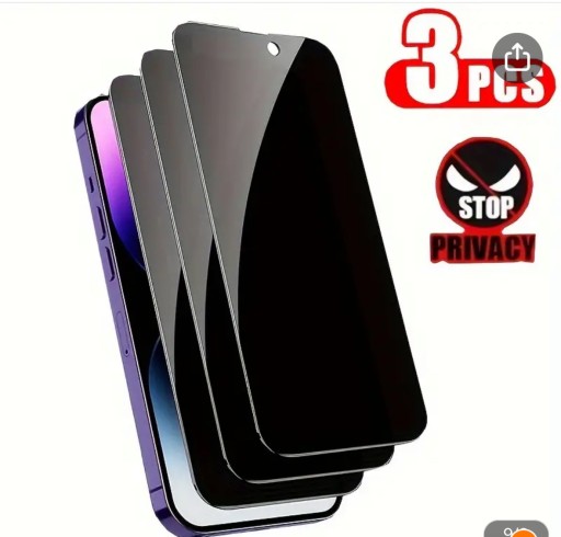 Zdjęcie oferty: Szkła hartowane 9H-PRIVACY dla iPhone’a 15, 16, 17
