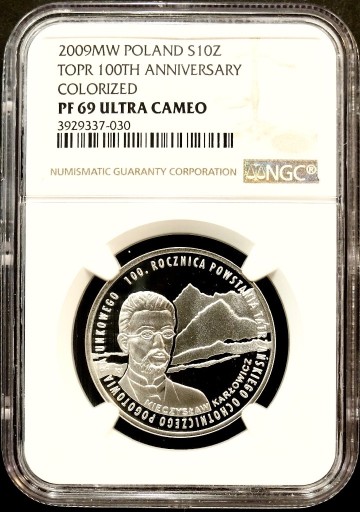 Zdjęcie oferty: 10 ZŁ 2009, 100. ROCZNICA POWSTANIA TOPR NGC PF69 UC #68