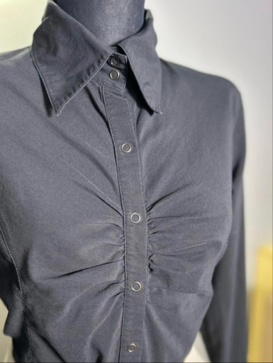 Zdjęcie oferty: Czarna koszula DANHEN 40 bawełna dopasowana rock gothic elegancka jesień