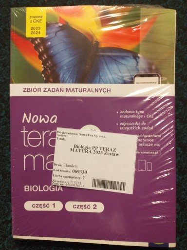 Zdjęcie oferty: Zbiór zadań maturalnych Biologia części 1 i 2 zest