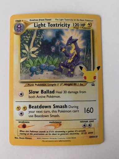 Zdjęcie oferty: POKEMON KARTA SWORD SHIELD LIGHT TOXTRICITY 137