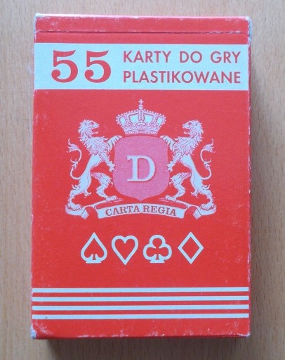 Zdjęcie oferty: Karty do gry 55 szt. plastikowane lata 1990te NOWE