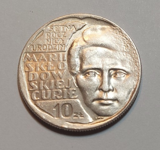 Zdjęcie oferty: 10 złotych 1967 - Maria Skłodowska Curie (st.1)