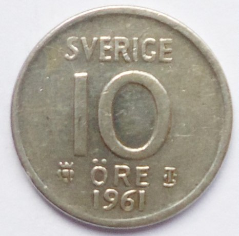 Zdjęcie oferty: Szwecja 10 ore, 1961, TS