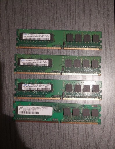 Zdjęcie oferty: Pamięć RAM samsung DDR2 4x512MB CL4 2GB