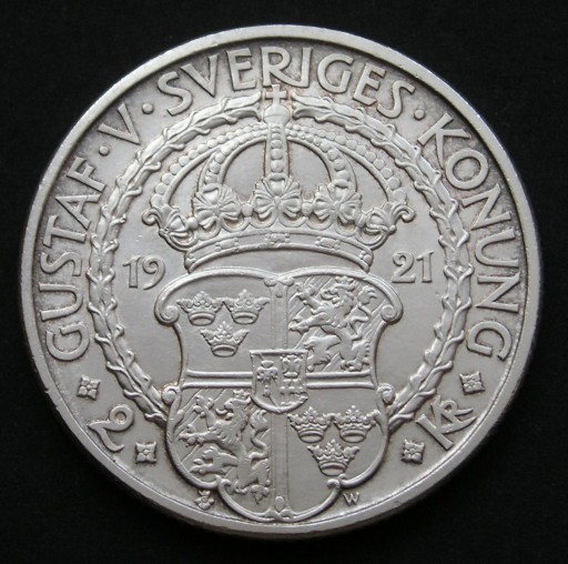 Zdjęcie oferty: Szwecja 2 korony 1921 - srebro