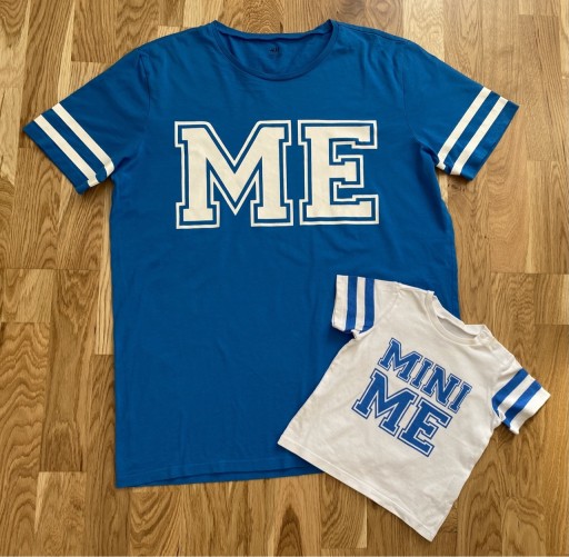 Zdjęcie oferty: T shirty H&M tata i dziecko 62/68 M/L