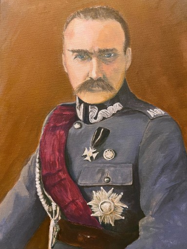 Zdjęcie oferty: Marszałek Józef Piłsudski - Obraz ręcznie malowany