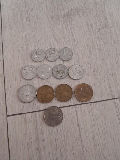 Zdjęcie oferty: ZESTAW MONET MONETY WĘGRY FORINT FILLER 12 SZTUK