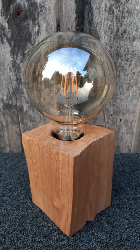 Zdjęcie oferty: Lampka drewniana retro rękodzieło boho