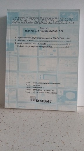 Zdjęcie oferty: 127 Podręcznik StatSoft Statistica - Tom V