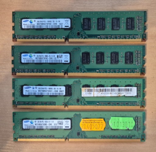 Zdjęcie oferty: Samsung 2x 2GB PC3-10600U DDR3 1333MHz Pamięć RAM