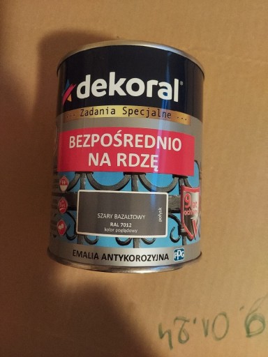 Zdjęcie oferty: DEKORAL EMALIA ANTYKOROZYJNA szary bazaltowy 0,65l