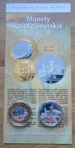 Zdjęcie oferty: 2 monety 10 zł Ateny 2004 r. 