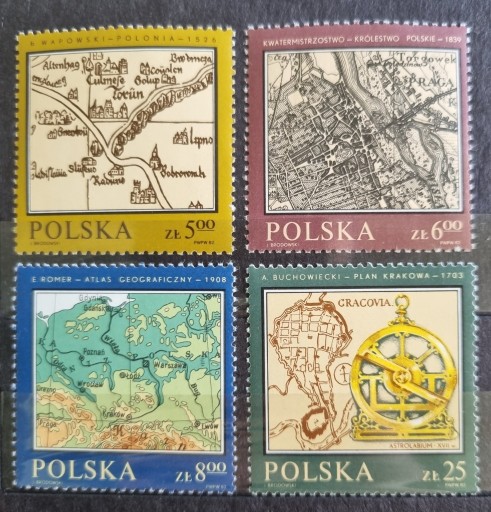 Zdjęcie oferty: Polska 1982 stare mapy piękna seria