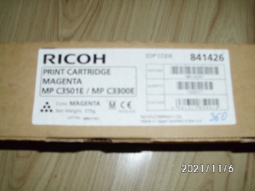 Zdjęcie oferty: Ricoh oryginal toner ksero MP C3501E C3300E 841426