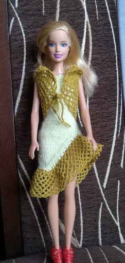 Zdjęcie oferty: Sukienka i bolerko dla lalki Barbie, ubranko