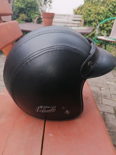 Zdjęcie oferty: Kask otwarty Velocette Retro Chopper Bike czarny s