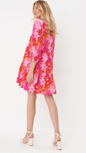 Zdjęcie oferty: Koszulowa mini sukienka w kwiaty oversize 36 