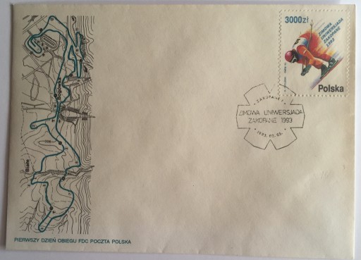 Zdjęcie oferty: FDC 1993 - Fi 3283 Zimowa Uniwersjada w Zakopanem