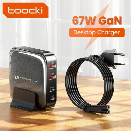 Zdjęcie oferty: Ładowarka Toocki GaN Desktop charger 67W USB-C/USB