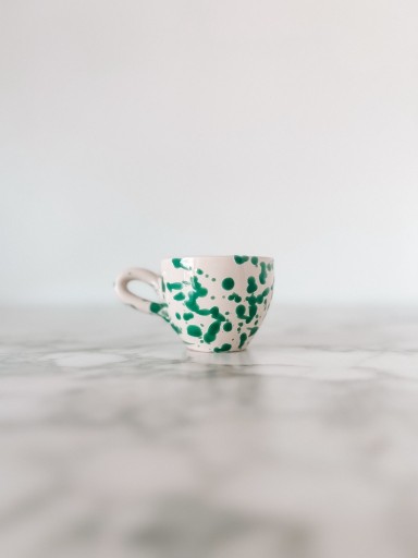 Zdjęcie oferty: Włoska filiżanka espresso w zielony wzór