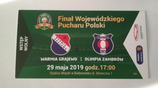 Zdjęcie oferty: Bilet Warmia Grajewo - Olimpia Zambrów FINAŁ OPP