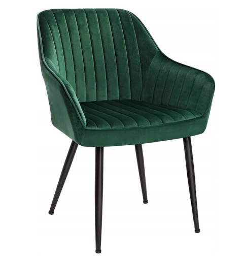 Zdjęcie oferty: Krzesło tapicerowane butelkowa zieleń welur  loft 